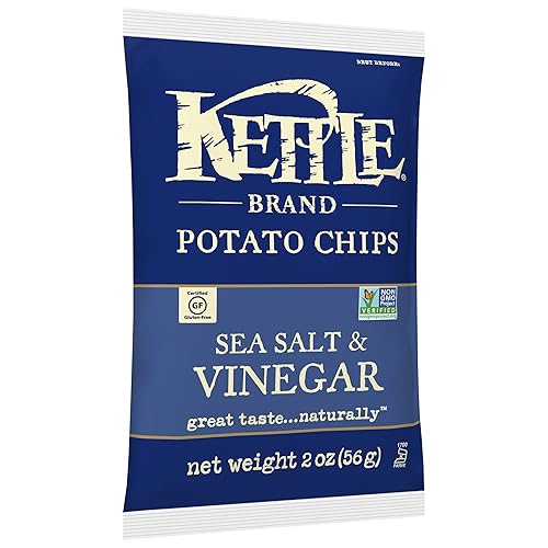 Miniatura 5 de Kettle Brand Papas fritas, sal marina y bolsas de vinagre, 2 onzas (paquete de 24)