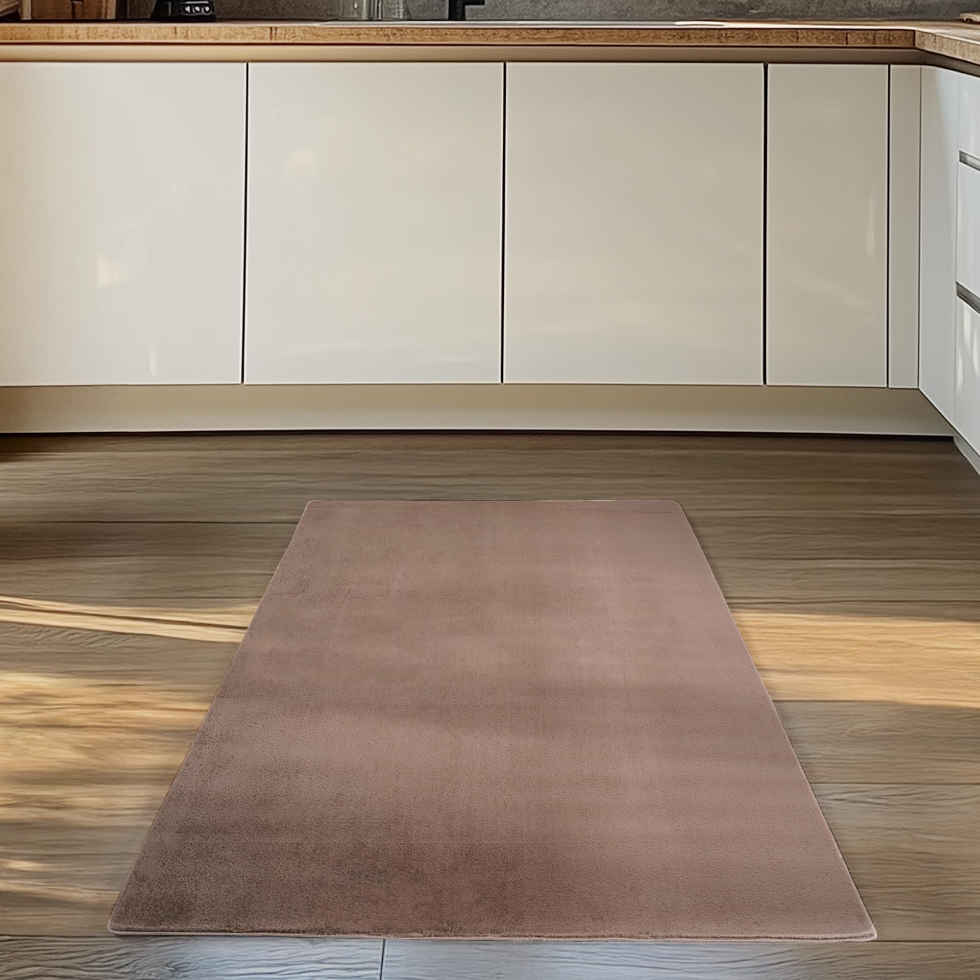 Carpettex Teppich Kurzflor Teppich Waschbar, rund, rutschfest & weich, modernes einfarbiges Design für Wohnzimmer, Schlafzimmer, Küche & Kinderzimmer.