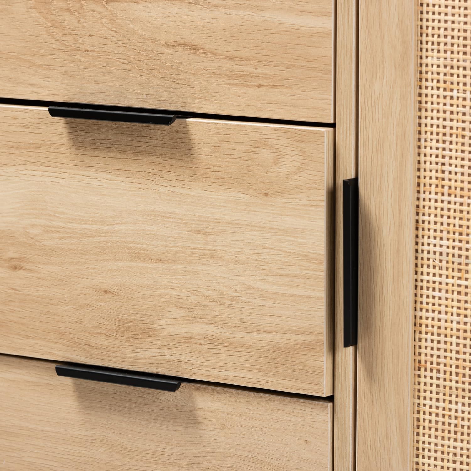 HomeStock 3-Drawer Sideboard - Wood & French Flair Accent Cabinet - Kitchen Storage Organizer