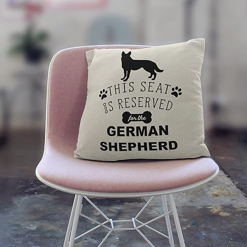 Miniatura 3 de Funda de almohada de pastor alemán, 18 x 18 pulgadas, reservada para el perro, regalos de pastor alemán para mujeres, regalos de pastor alemán