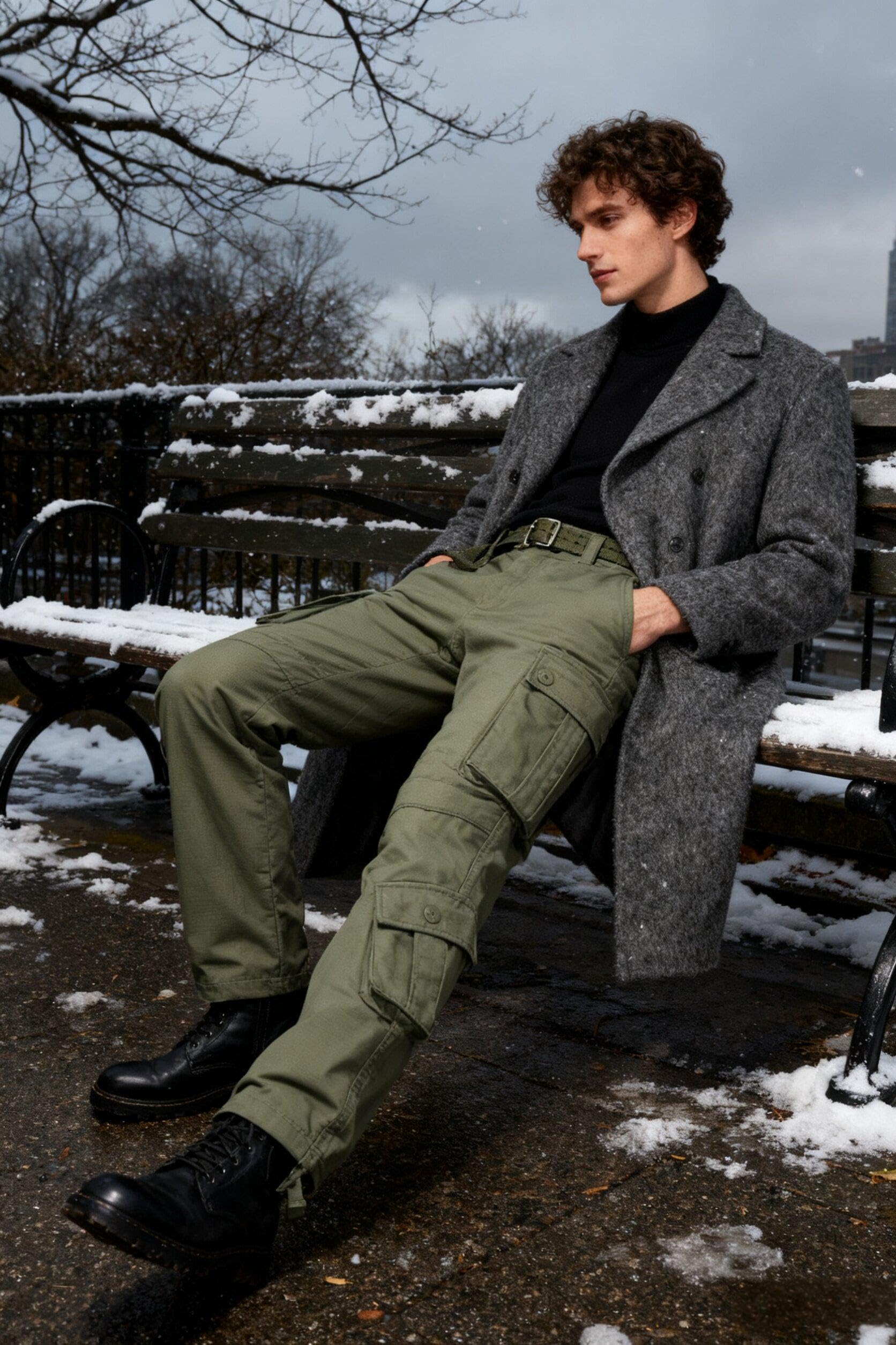 Snapklik.com : Mens Fleece Lined Cargo Pants Winter Camo Tactical Pants ...