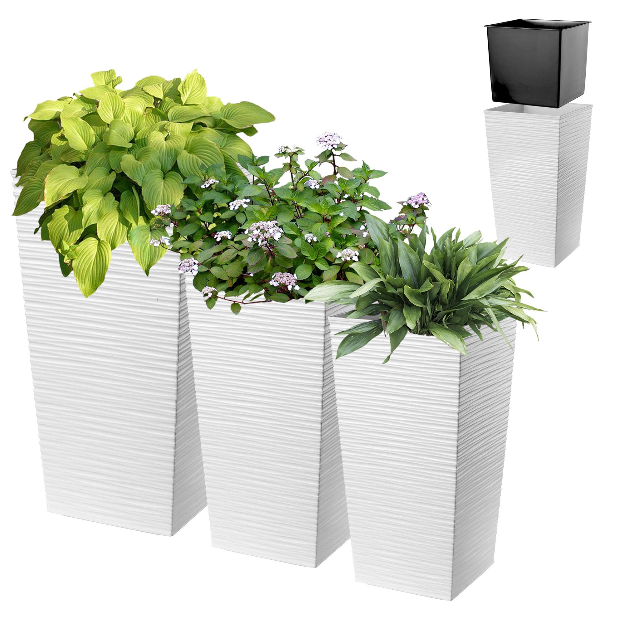 NICOLI VASO CIOTOLA IN RESINA HERA ELEGANCE PER INTERNO ED ESTERNO, DIAMETRO CM 30, 40, 50, 60 - Foto 2