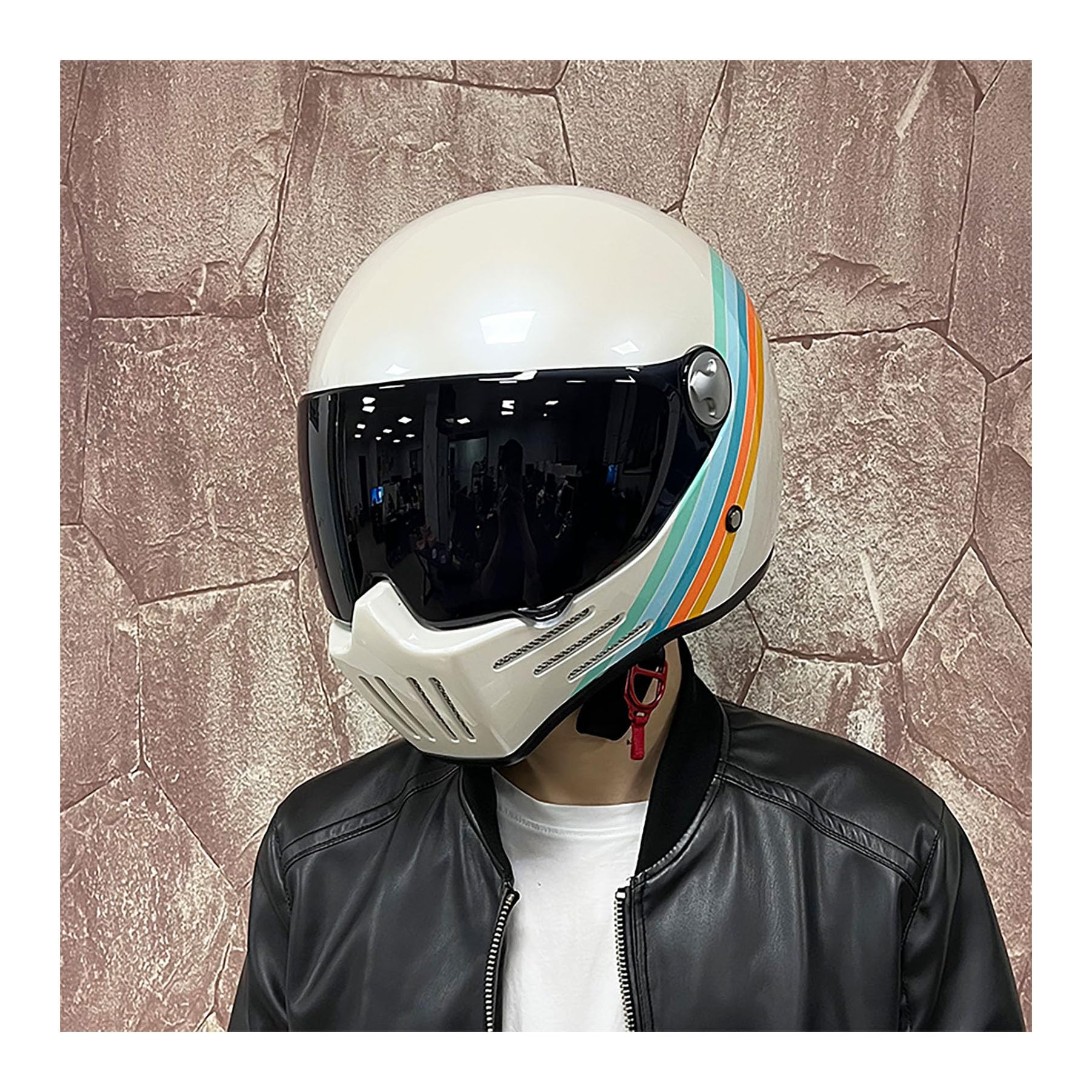 Amazon.co.jp: XLAOHUY ZB-A8 レトロヘルメット アメリカンクラシック