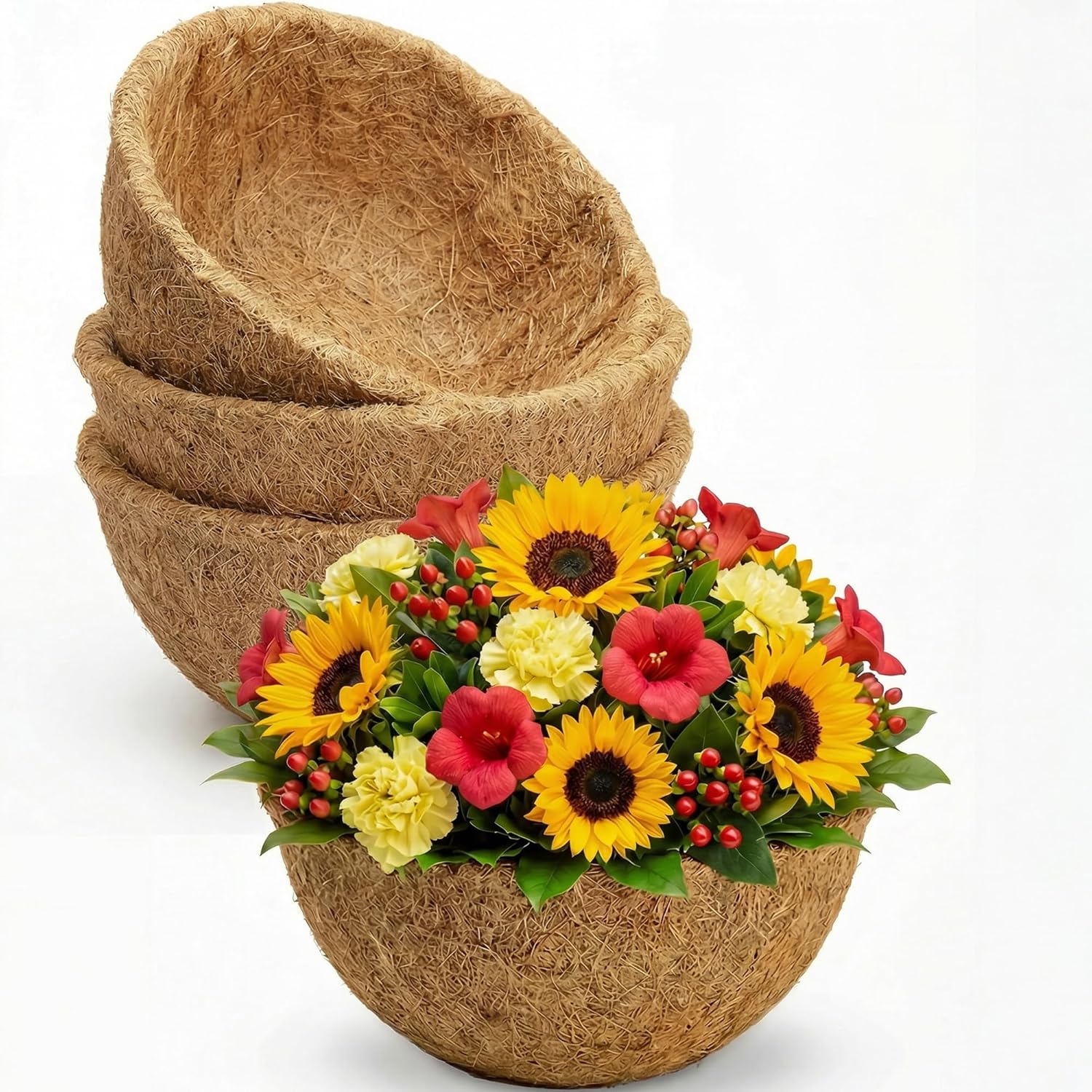 HFHOME 2PCS 36 inch Window Boxes Coco Liner Thick Coco Fiber Replacement Liner 36" Window Deck