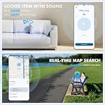Air Tracker Tags for Android with Case- Bluetooth Tracker Item Finder for Key, Wallet, Luggage - Works with Google Find Hub, IP66 Waterproof, Smart Tag for Android & Samsung Phones (4 Black)