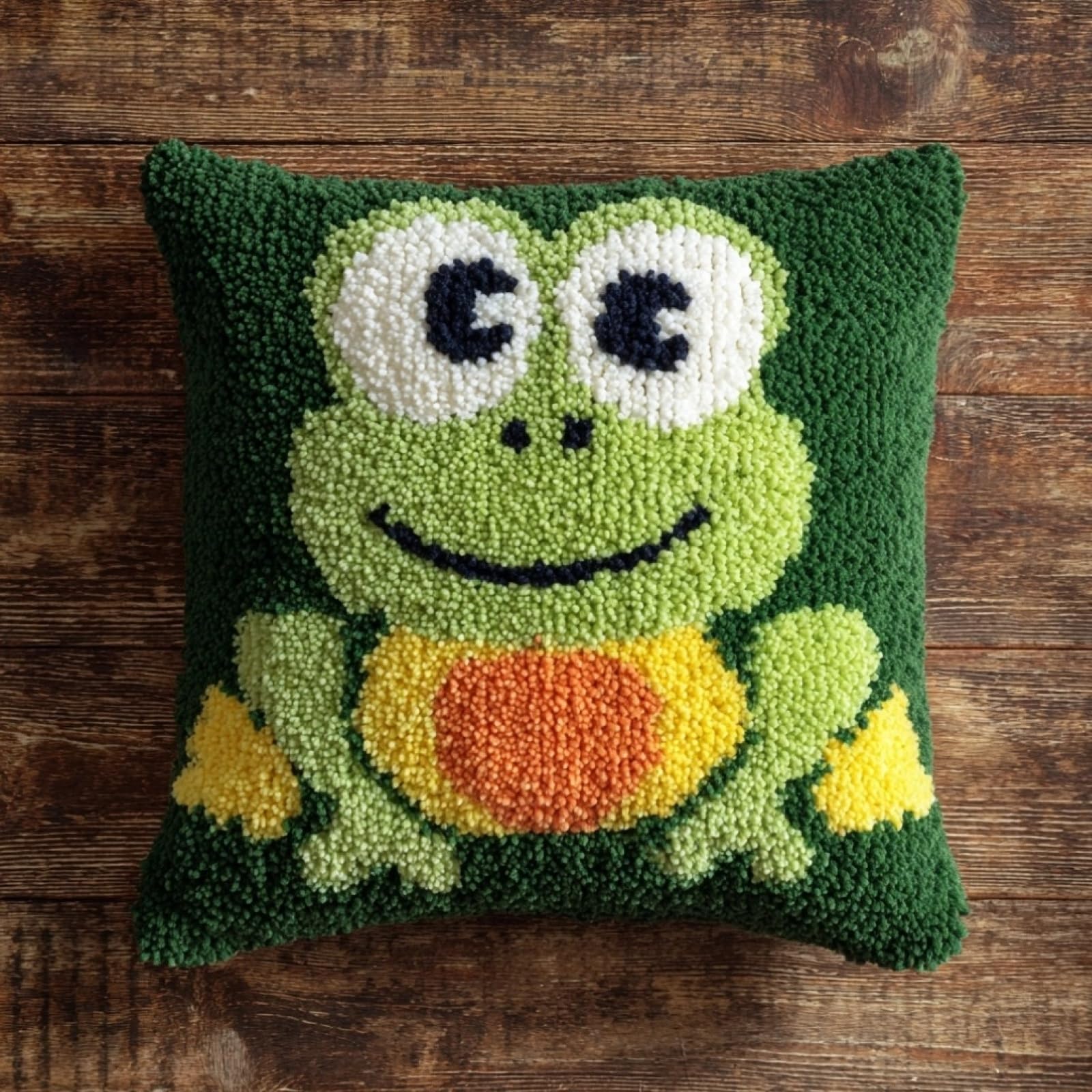 AxiangziK Latch Hook Pillow Kits for Beginners,Frog