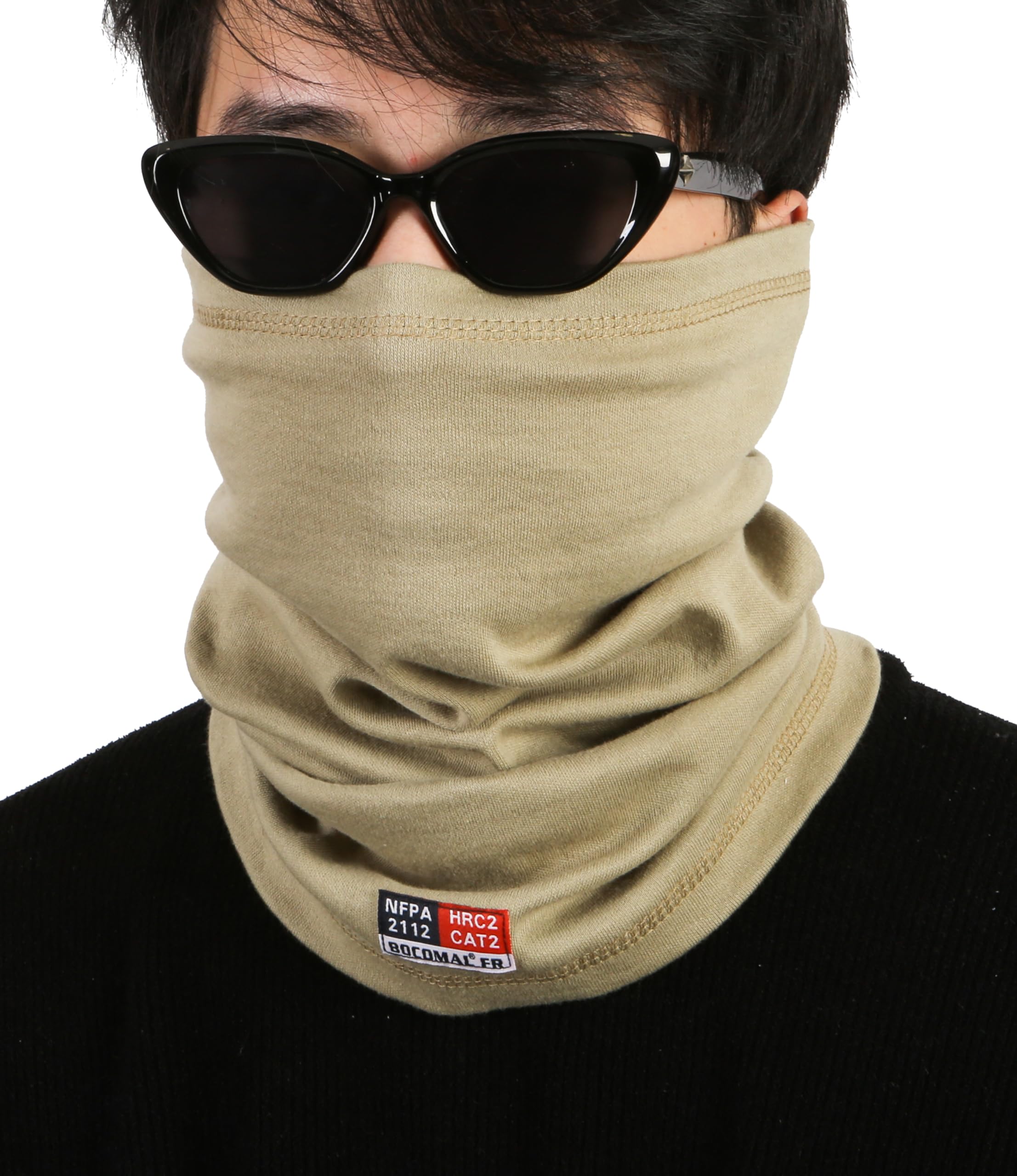 BOCOMAL FR Neck Gaiters Face Mask 7oz Mightweight Flame Resistant Welding Hood NFPA2112 CAT2