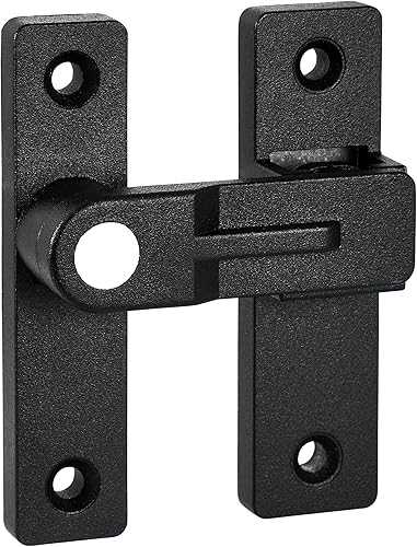 Miniatura 6 de 2 paquetes de pestillos abatibles de 180 grados, pestillos de puerta de granero, cierre de puerta abatible de aleación de zinc, cierre de puerta