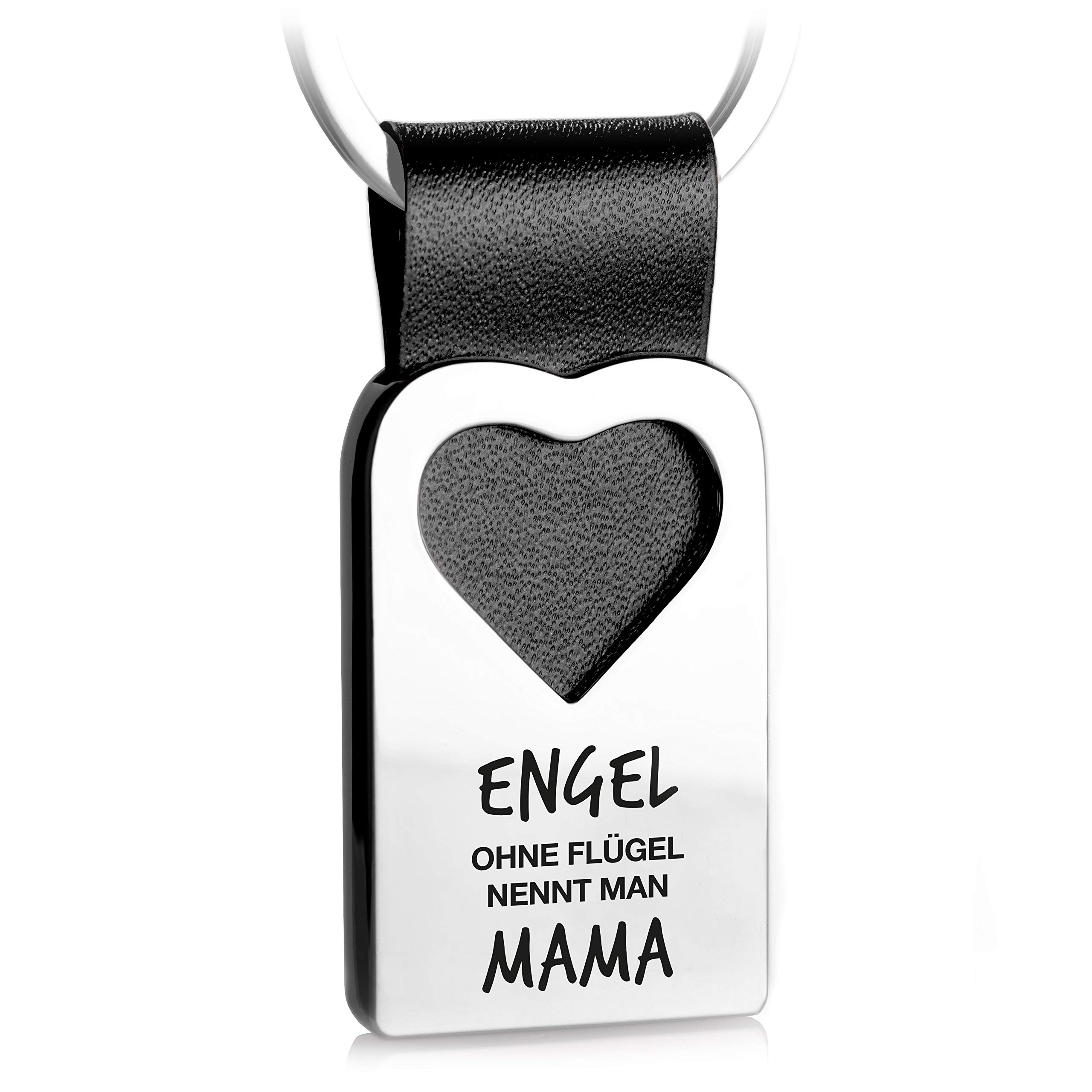 Portachiavi a forma di cuore con incisione in pelle – regalo per la festa del papà, la festa della mamma e il compleanno – Everything I am You Helped me to be