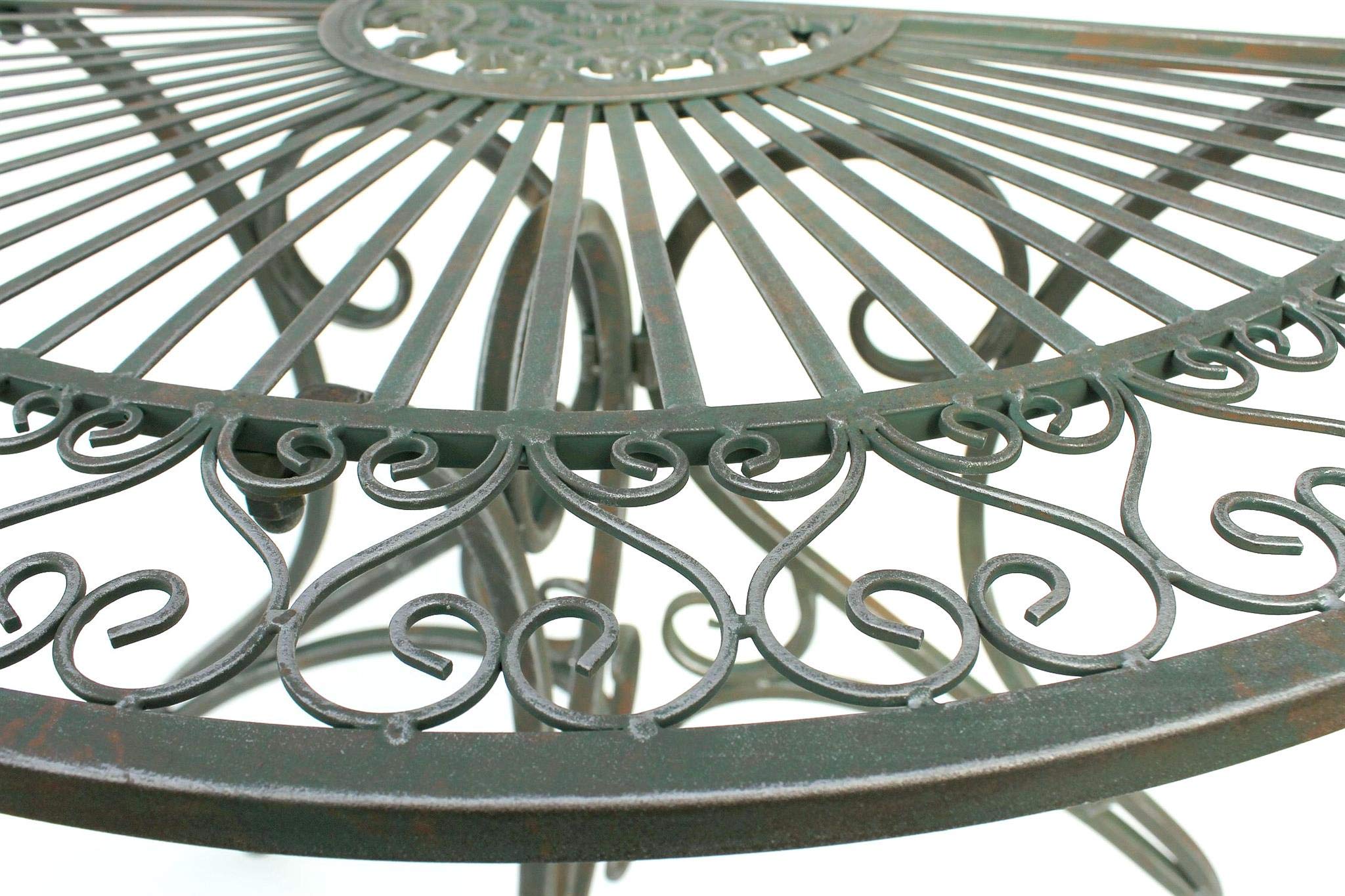 DanDiBo - Tavolino da parete semicircolare, in metallo, 90 cm, 130434