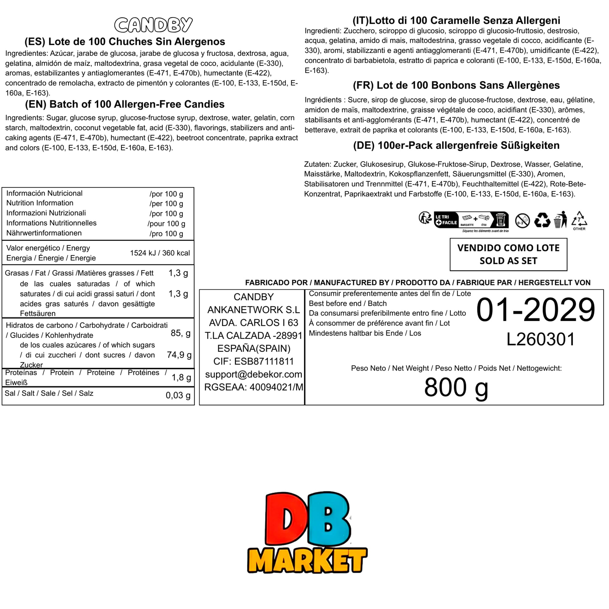 Mega Pack 100 Chuches Golosinas Caramelos para Relleno de Piñata Surtido Sin Gluten Sin Lactosa