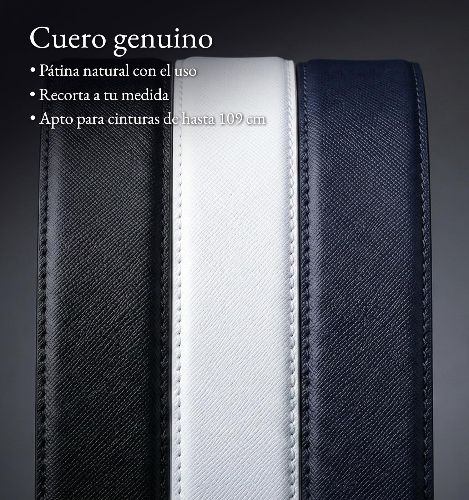 Litume Cinturón de Golf con Trinquete Green Golf, Diseño sin Agujeros con Marcador de Bola Magnético de Esmalte y Hebilla de Trinquete de Microajuste