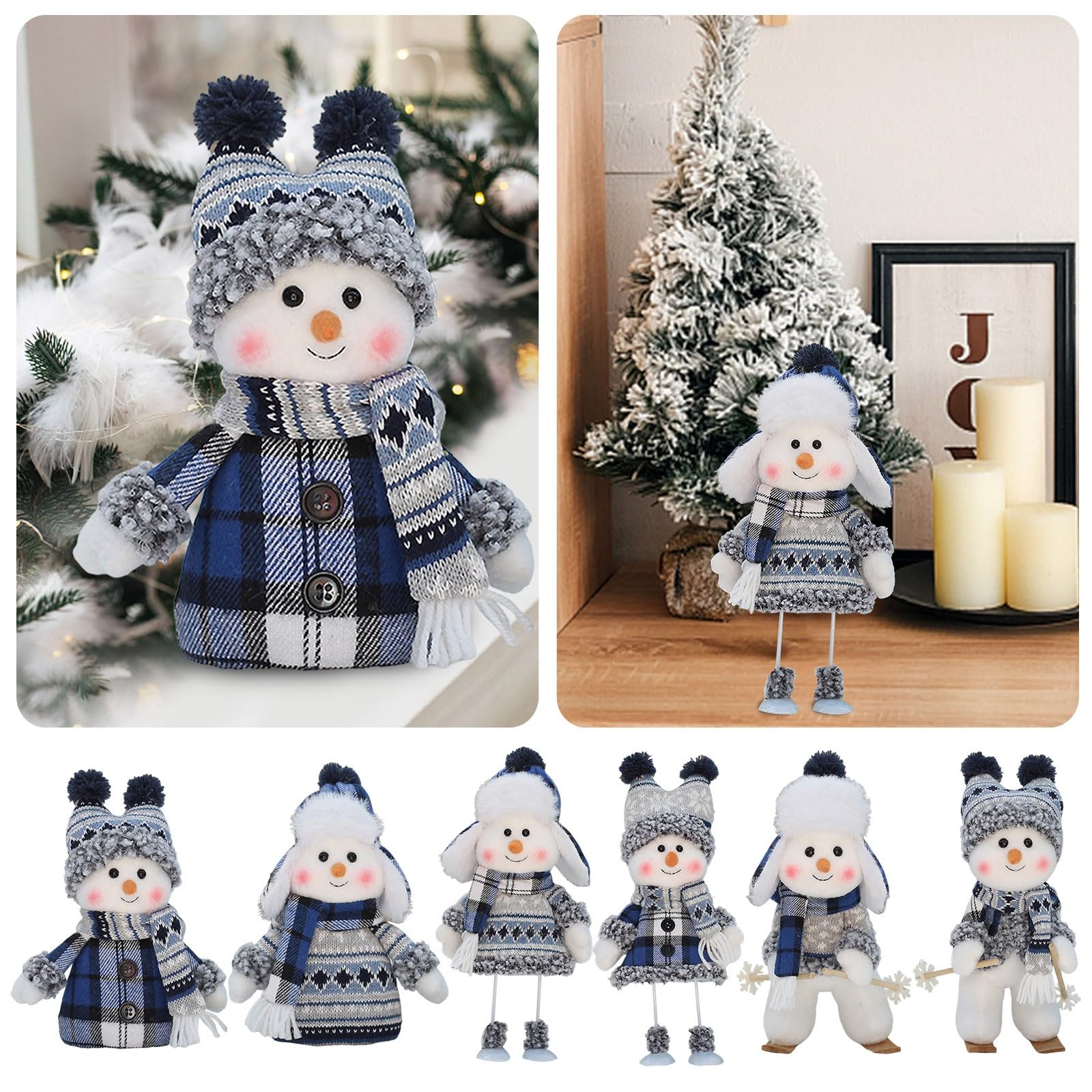 Amazon.co.jp: FRJINIE かわいい雪だるま フラシ天ニット人形