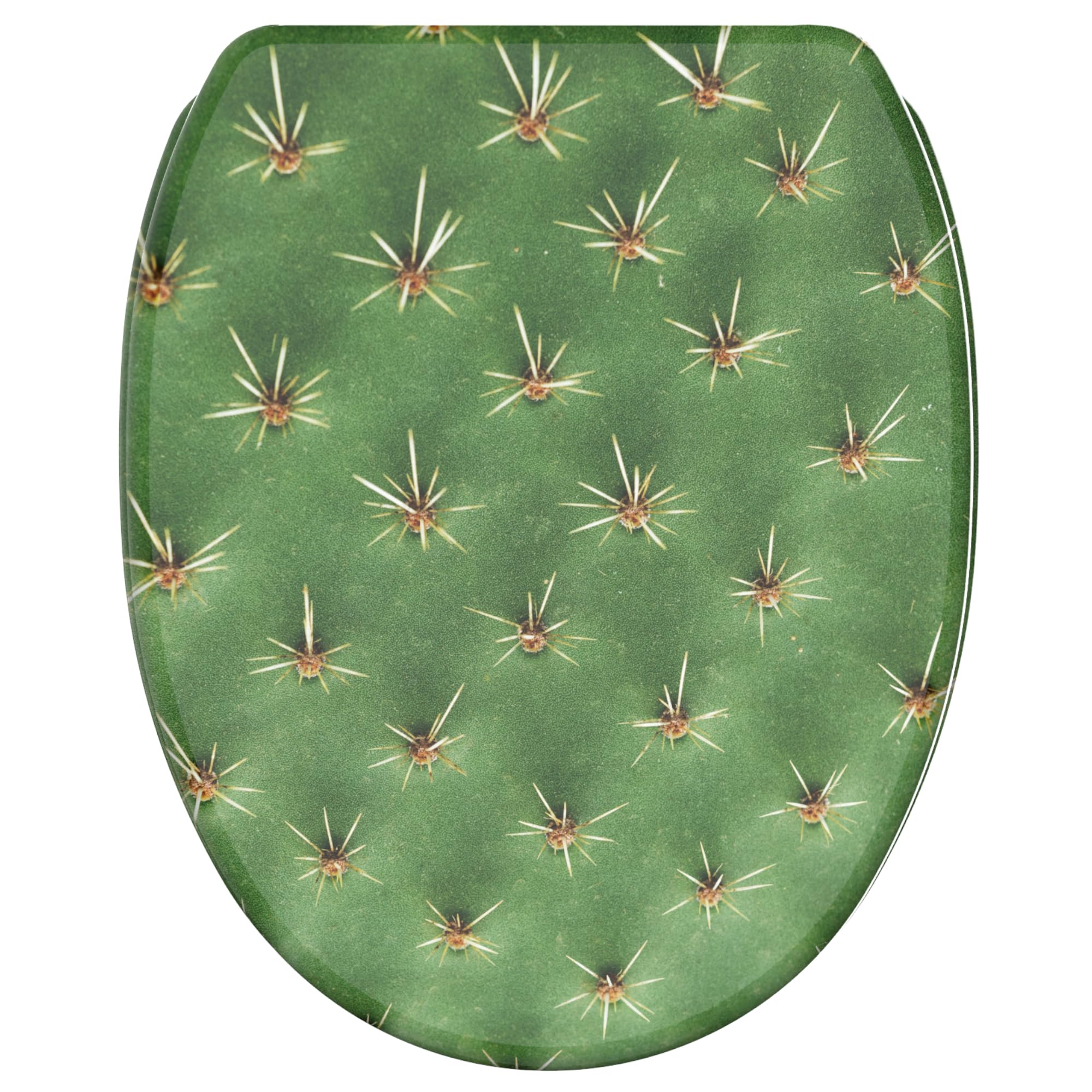 Sanilo Sedile WC con chiusura ammortizzata e sgancio rapido, il coperchio del WC può essere rimosso con la semplice pressione di un pulsante, facile montaggio dall'alto (Cactus)