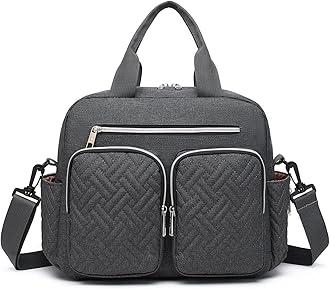 Kono Baby Changing Bag, Multifunction Nappy Bags, Hospital Maternity Tote Handbag, Diaper Messenger with Stroller Straps and Insulated Pockets, for Mum and Dad