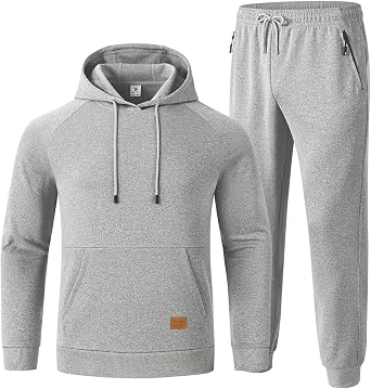 Rdruko Men's Sweat Track Suit Jogger Sweatsuits Tracksuits Workout Athletic Suit 2 Piece Set