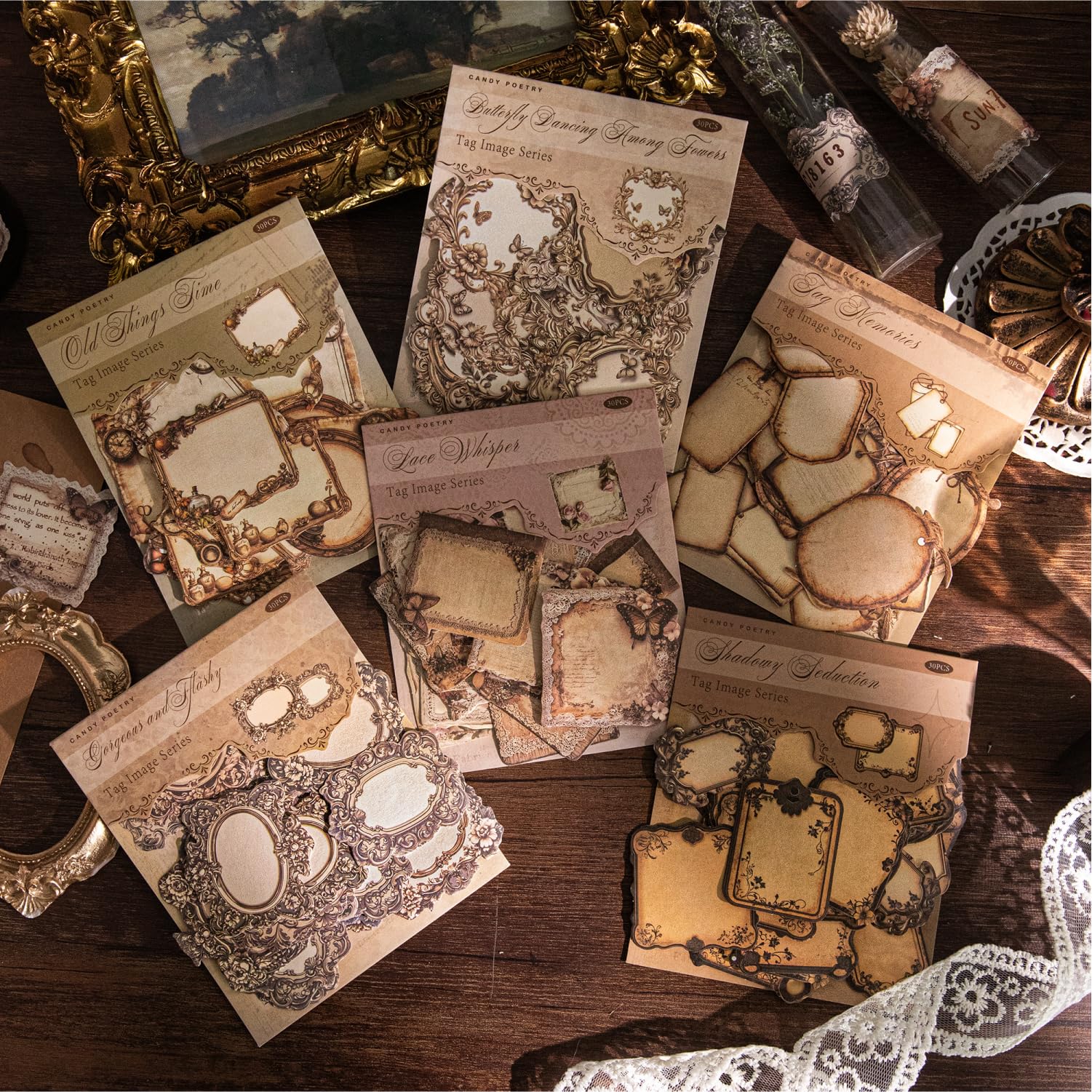 Stickers pour scrapbooking vintage et journal intime : lot de 180 étiquettes