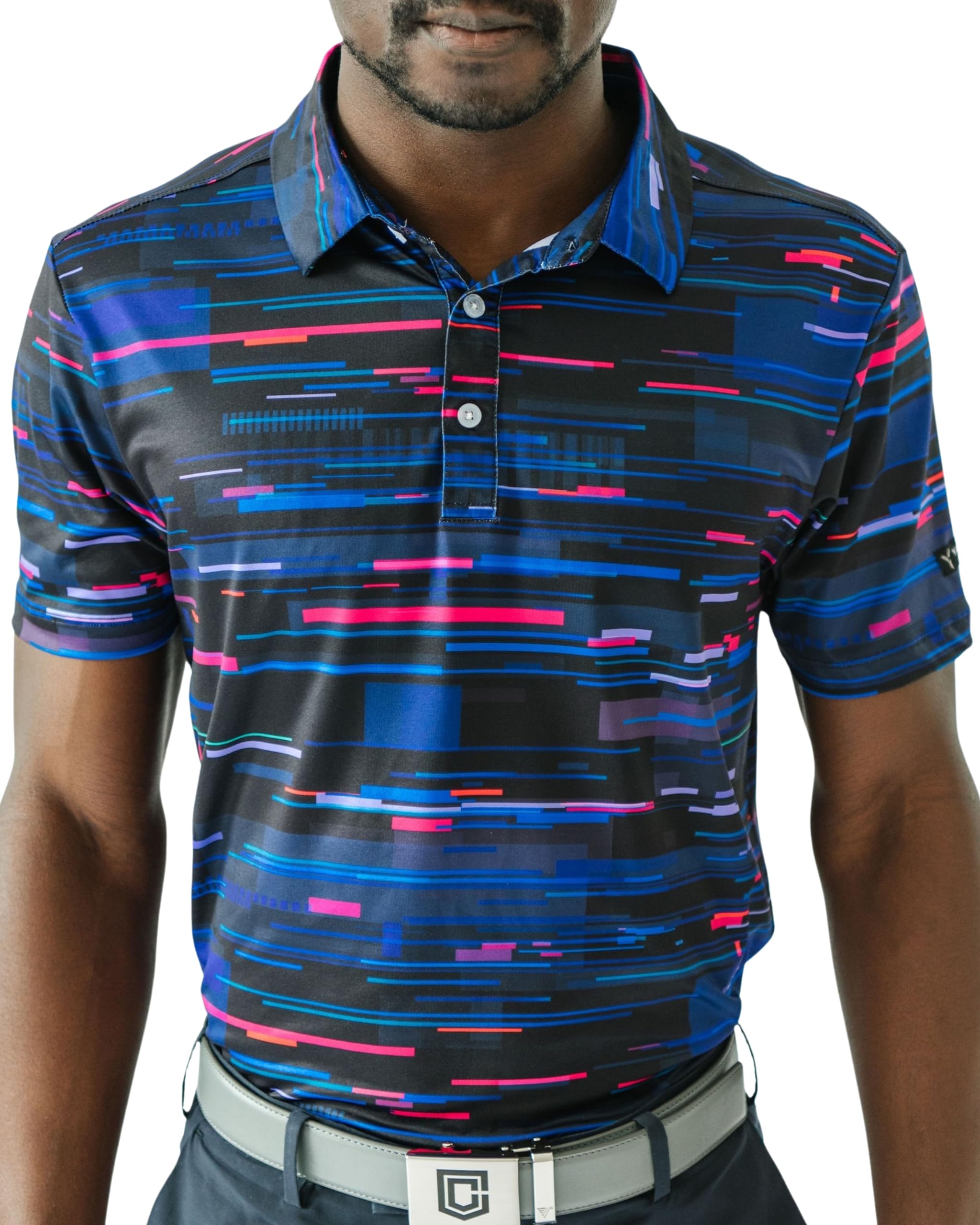 YATTA GOLFMens Golf Shirt Moisture Wicking Quick-Dry Short Sleeve - Standout Performance Casual Polo Shirts for Men