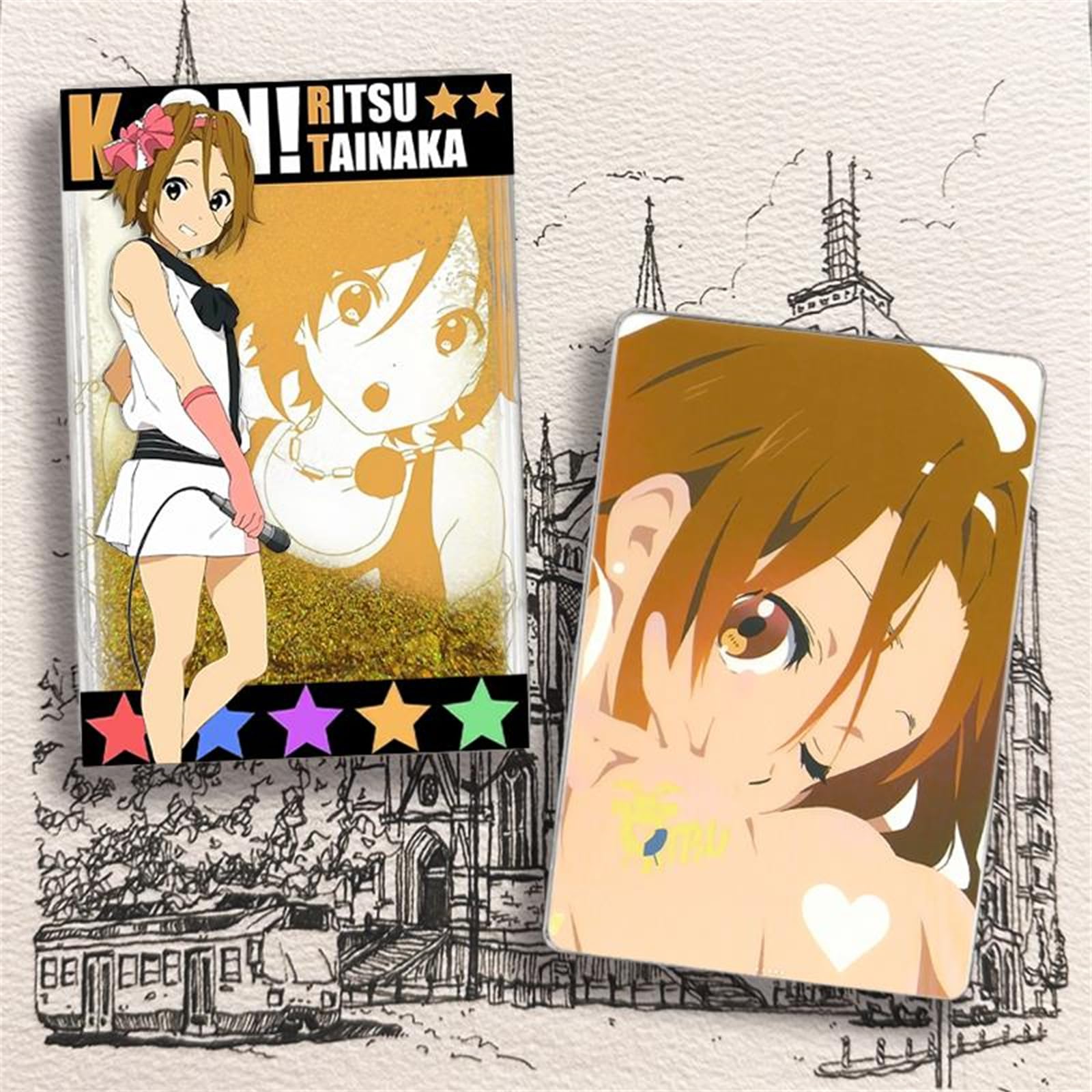 ★美品、未使用★けいおん！グッズ　50点まとめ 非売品 未使用 けいおん! メンバー別 きせかえステッカー HTT