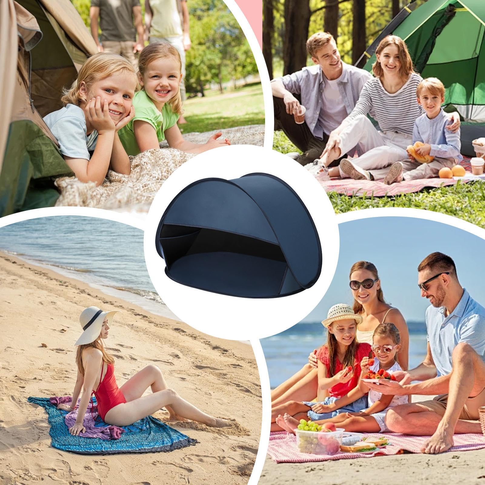 Namiot cienia głowy, baldachim plażowy, wiatroszczelny namiot plażowy, przenośne oddychające małe namioty na zewnątrz piknik plaża kemping wędkarstwo wędrówki piknik, 76 x 53 x 48 cm / 29,92 x 20,87 x