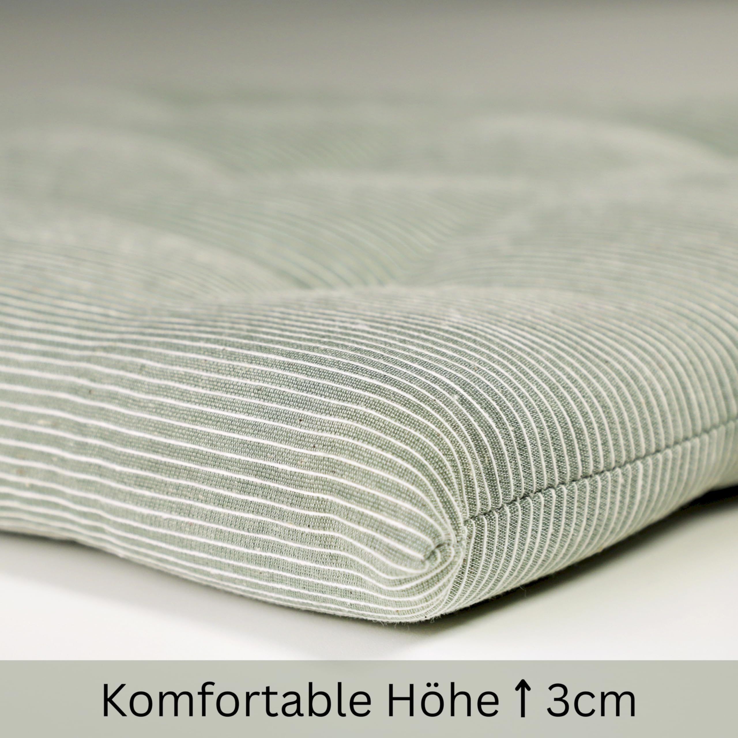 Esprit Lot de 2 coussins de chaise 40x40 cm Vert - Coussins de chaise confortables pour salle à manger et cuisine - lavables jusqu'à 30°C - Oeko-Tex - Housse de siège pour meubles de jardin, coussin