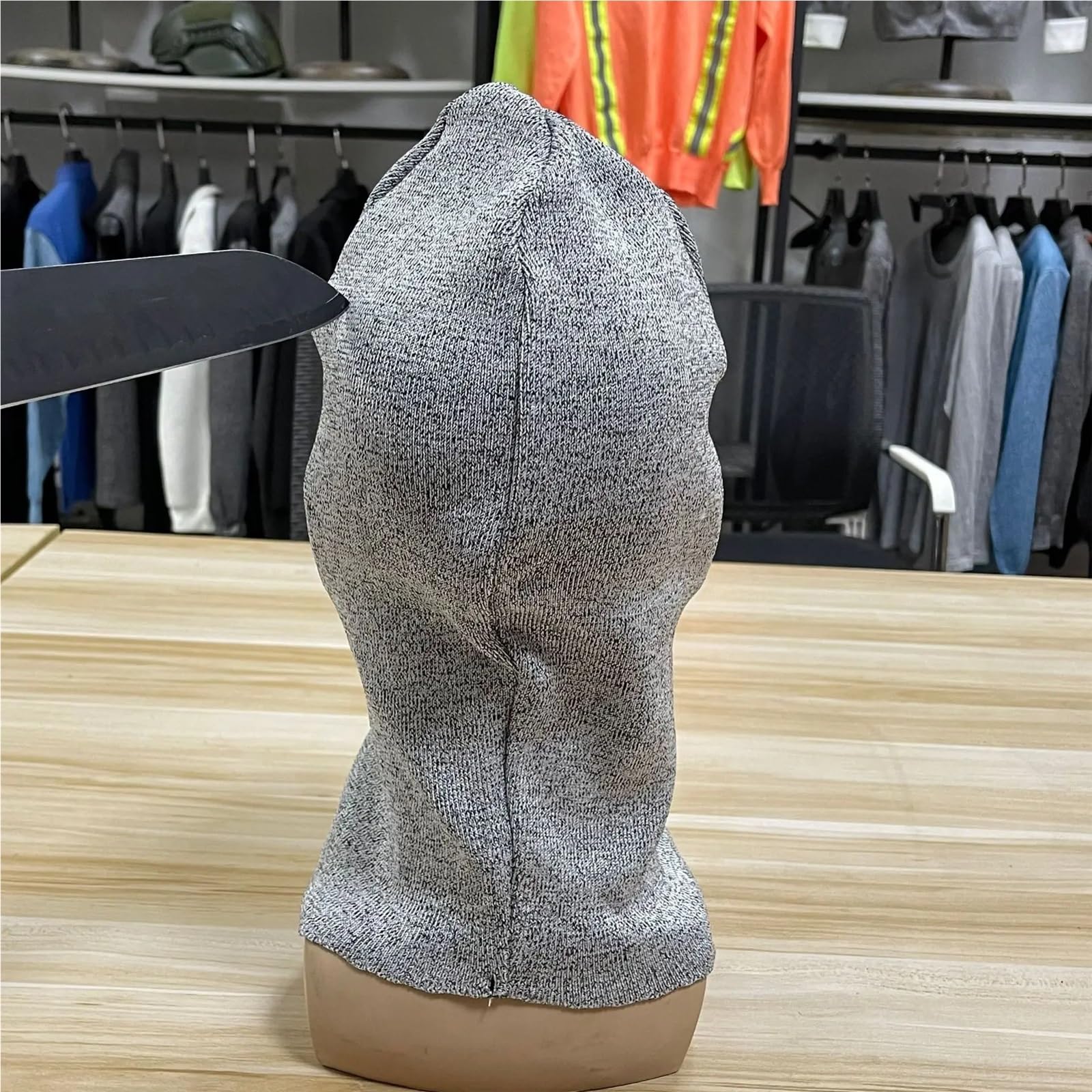 Máscara de seguridad anticorte con capucha autodefensa nivel 5, protección táctica contra cortes y rasgaduras for el cuello, good for trabajos al aire libre Flexible