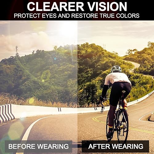 Miniatura 4 de ROIBEAO Gafas de ciclismo profesionales para hombres y mujeres, gafas de sol deportivas con protección UV para béisbol, ciclismo, correr, conducir,