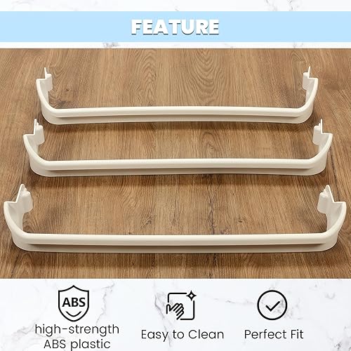 Miniatura 4 de HECASA 1x240534701 y 2x240534901 Estante para puerta de refrigerador, riel de barra compatible con Frigidaire Kenmore Gibson Galaxy Kelvinator