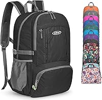 Vista 15 de G4Free Mochila de senderismo plegable ligera 40L, mochila de viaje impermeable