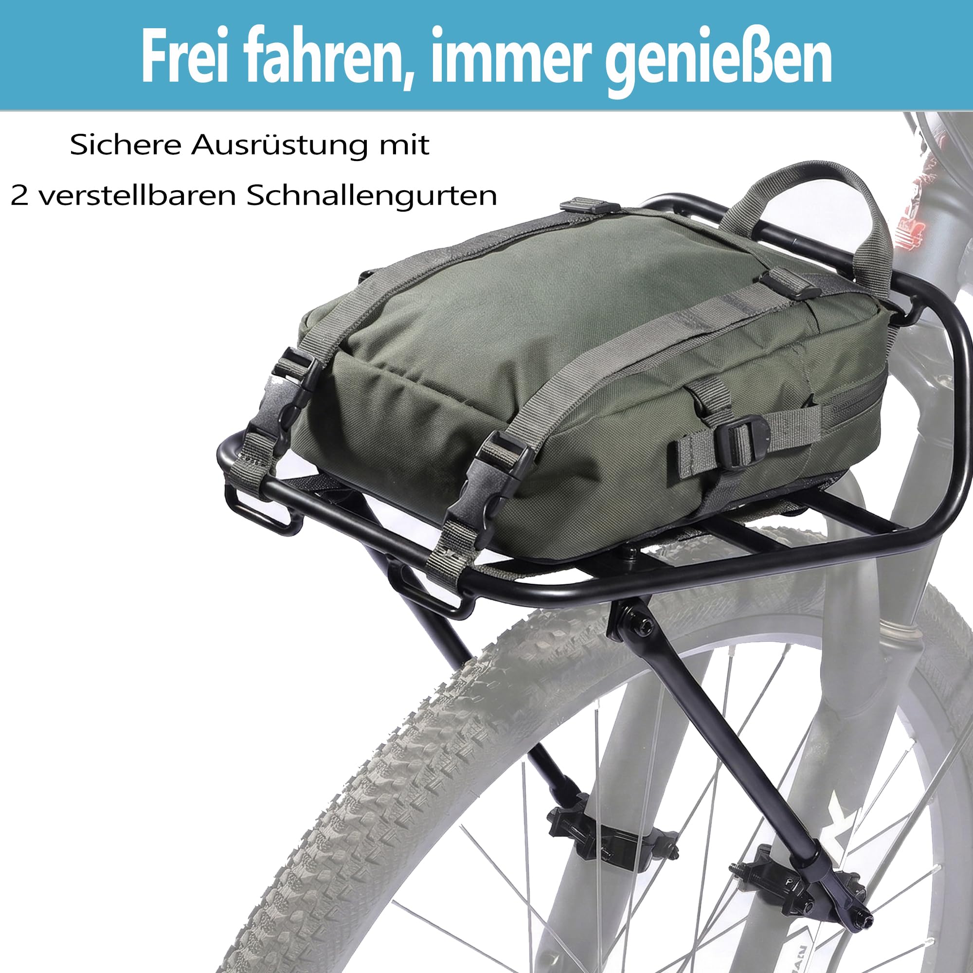 Fahrrad-Frontgepäckträger, Stabiler Aluminium Gepäckträger | Vordergepäckträger für Pendelverkehr & Touren, robust & klapperfrei, verstellbar, 6061-T6-Aluminium, einfache Installation
