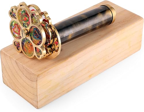 Caleidoscopio de latón hecho a mano, estética vintage, acabado antiguo, lente de espejo 3D perfecto para adultos, amigos y familiares, regalo ideal