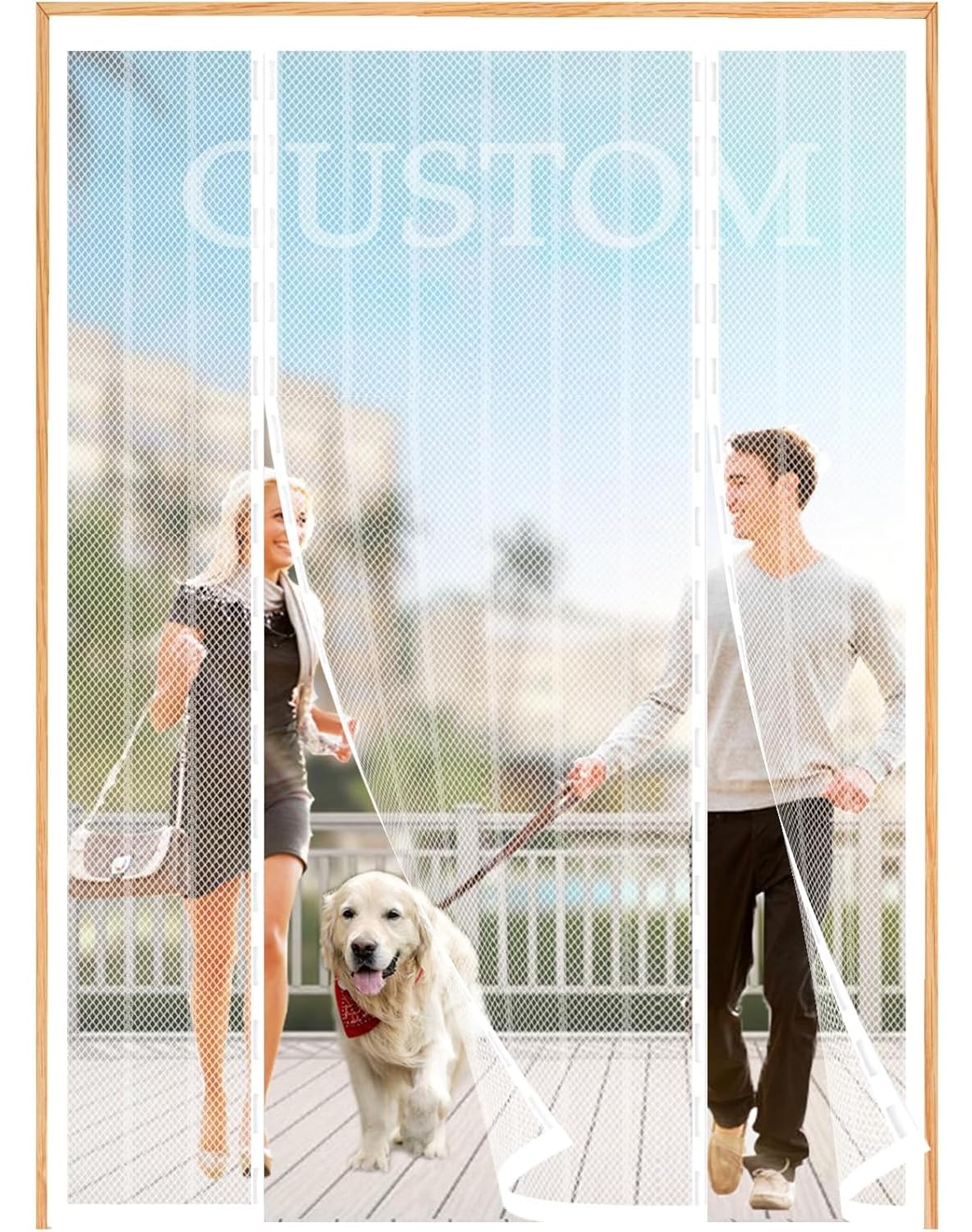 Bespoke Magnetic Screen Door – Tailored to Your Exact Door Frame Dimensions – DIY No-Drill Installation, Self-Sealing Mesh for Patio, Sliding & French Doors – Keep Bugs Out Naturally — image 1
