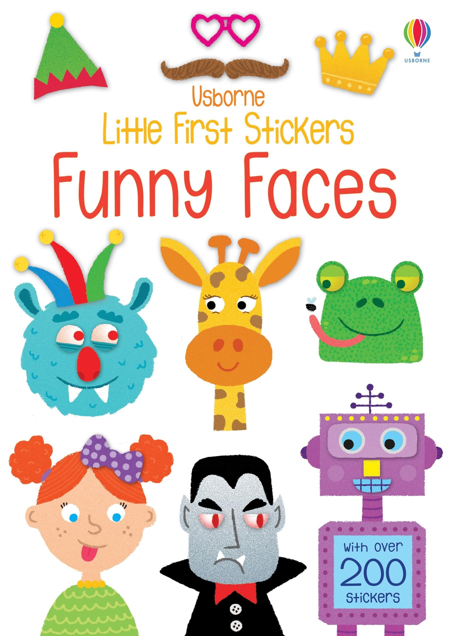 Usborne GB Little First Stickers Funny Faces