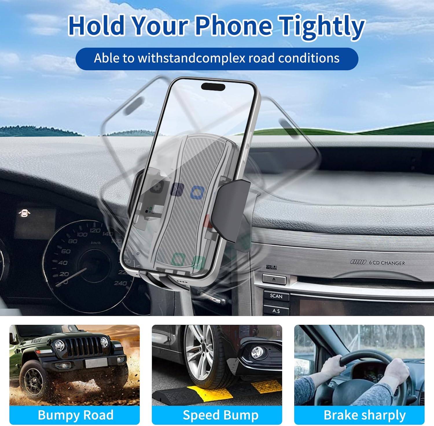 Car Phone Mount for Subaru Outback 2010-2014 Phone Holder Navigation,Fit for Outback Cellphone Mobile Cradle Auto Accessories Bracket Anti-Shake,360 Degree Rotation,Compatible for All Cell Phones