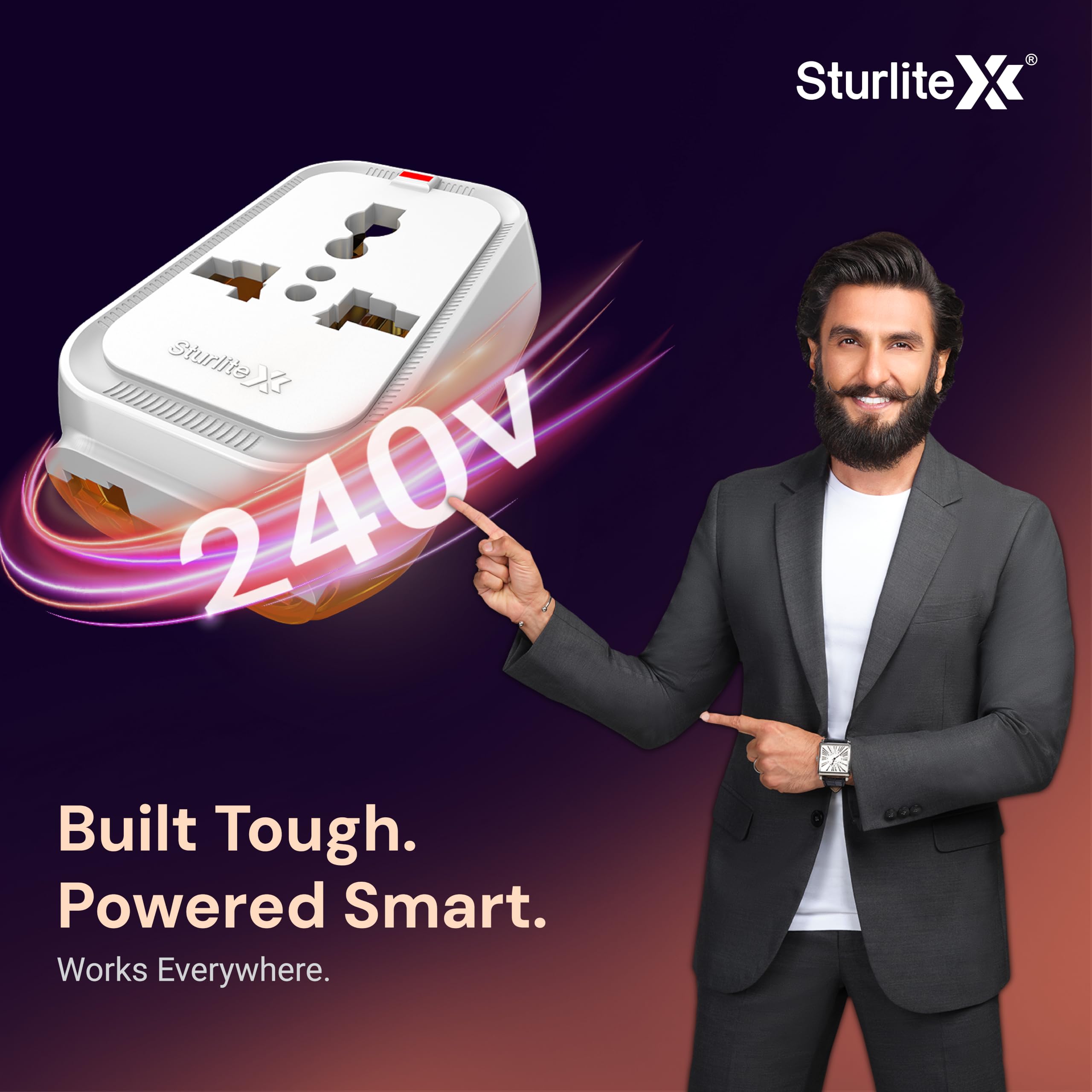 Sturlite Alyx 3 Pin Plug| 2-Pin & 3-Pin Socket| Universal AC Travel Adapter| Strong Polycarbonate Body Socket| Compact Converter Plug for Travel, Home & Office Use — Amazon image 2
