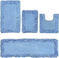 Vista 79 de Better Trends Alfombras en forma de corazón de 30 pulgadas, 100% algodón, suave, antideslizante, lavables, absorbentes de agua, para la entrada