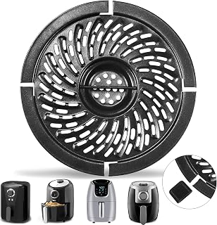 Grill Pan, 6.1''Non-Stick Round 2 QT Air Fryer Replacement Tray Rack Parts Accessories Crisper Plate Grill Plate for Chefman Dash Powerxl 2 QT Bella 1.6 QT Air Fryer,Dishwasher Safe