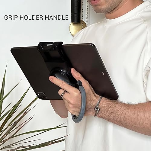 Miniatura 3 de Soporte para tableta compatible con iPad, iPad mini y la mayoría de tabletas de 6 pulgadas a 13 pulgadas, soporte comercial ajustable con giro de