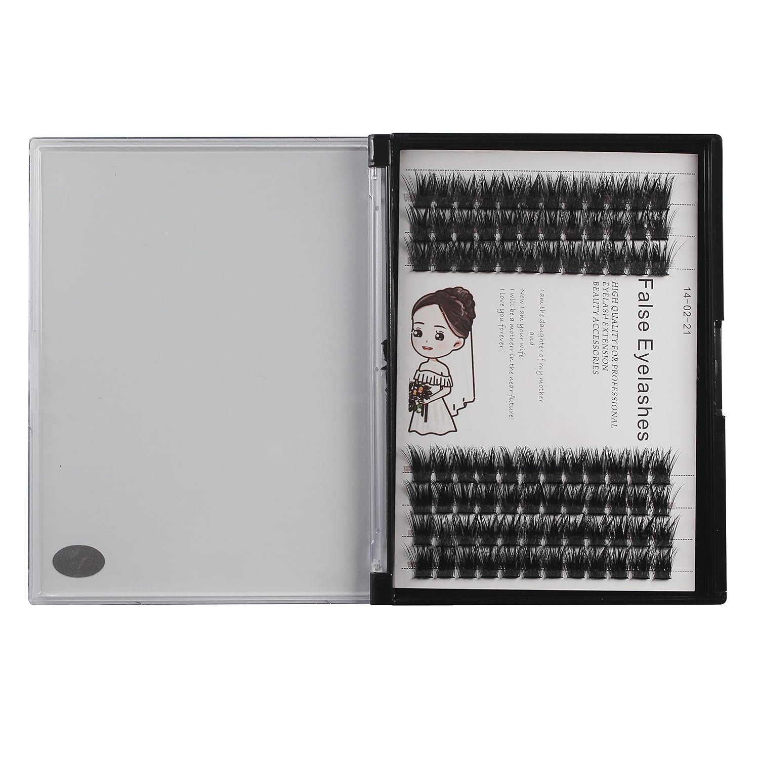 Bodermincer 84 Clusters Large Pack D Curl Volume Lashes Set Wide Cluster False Eyelash DIY Eyelash Extension Individual Lash Girl Women Home Eyelash Extension (12mm)
