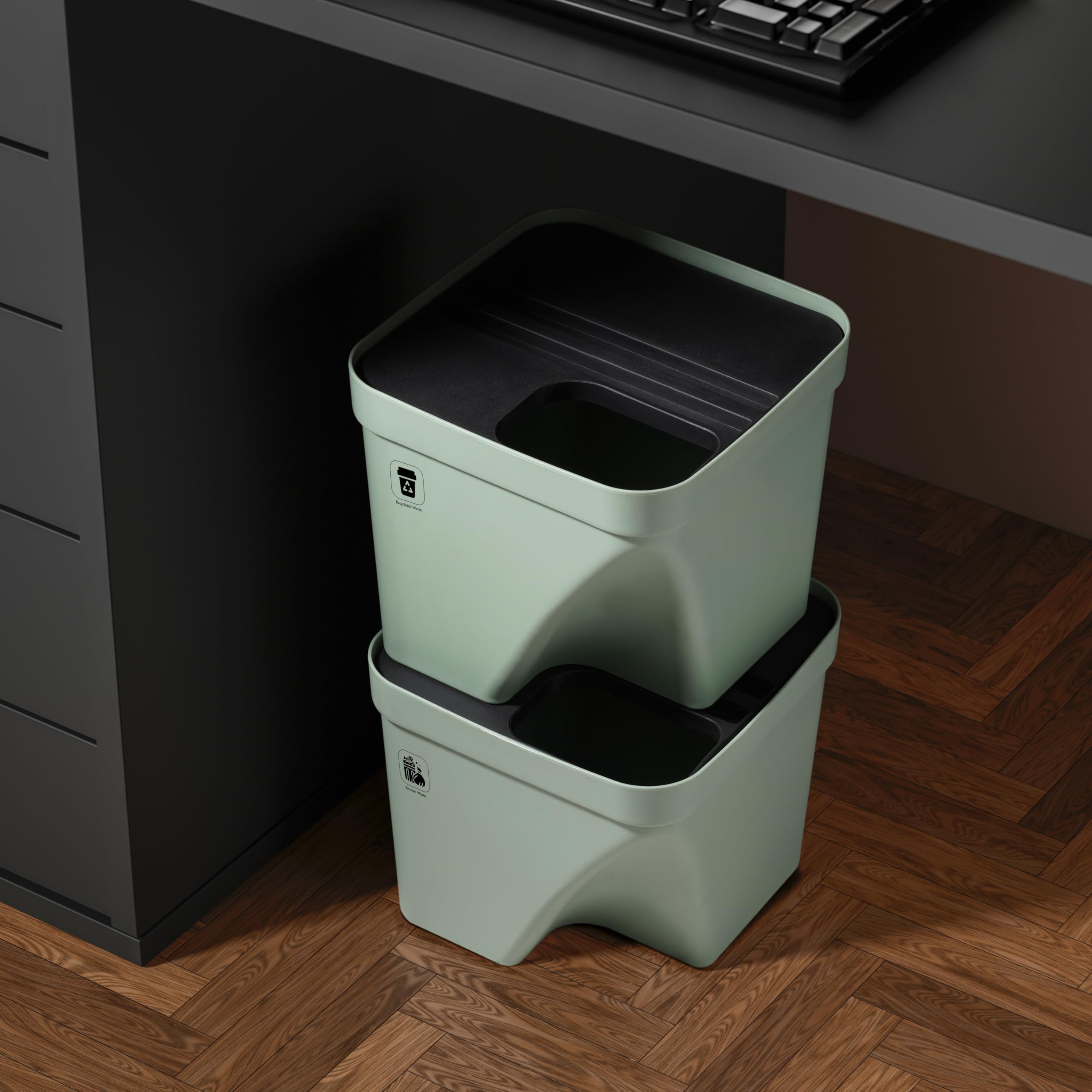 ZENOVIA White Floor Dustbin - Modern & Stylish -17
