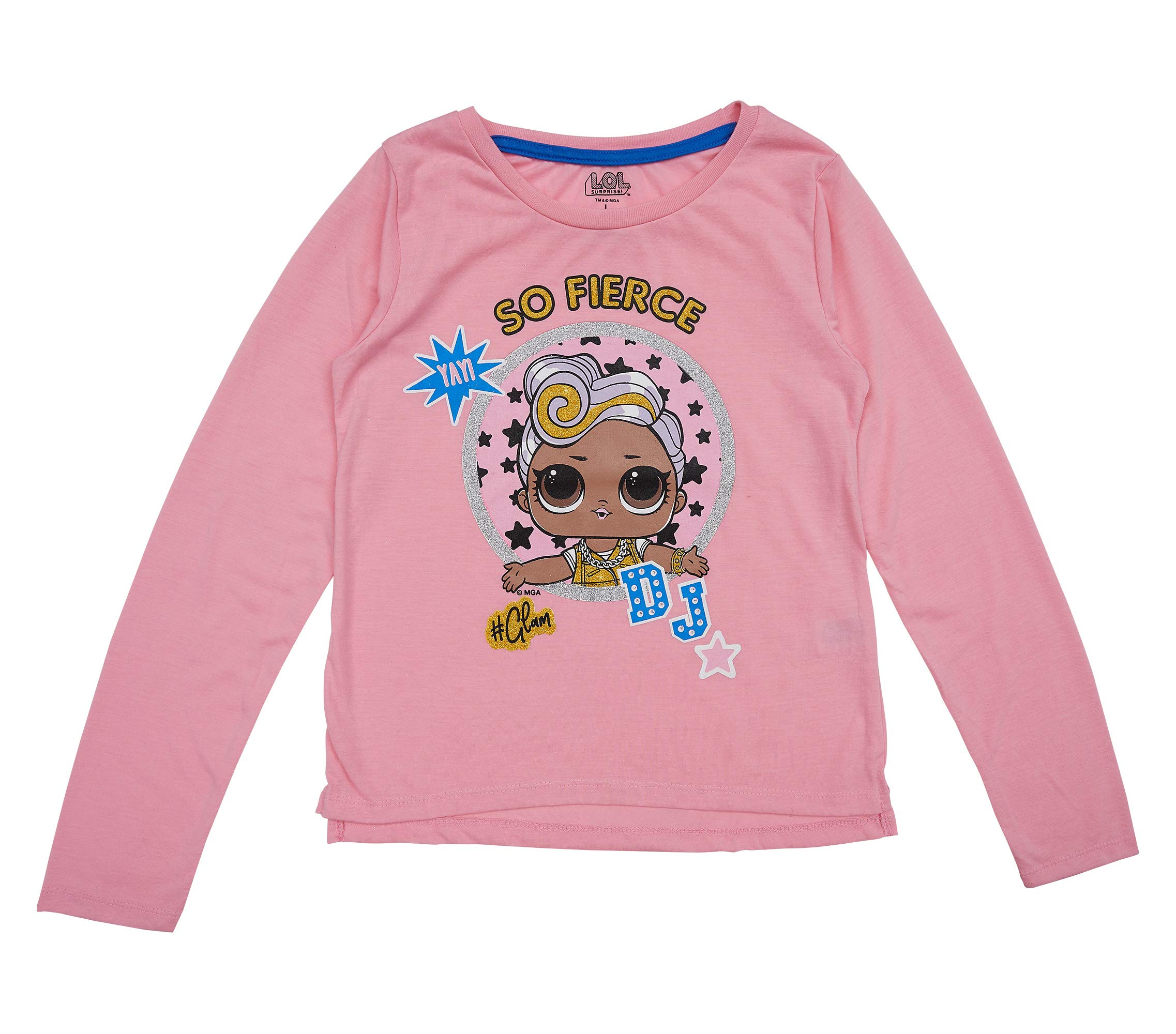L.O.L Surprise! Girls Shirt Long Sleeve T-Shirt Crew Neck Pink/Brown/Blue Medium