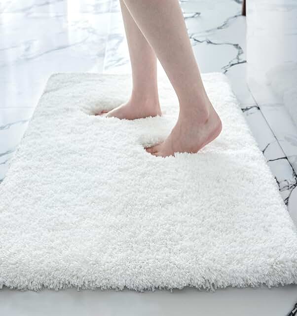 29 Ensuite Bathroom Ideas That Feel Like a Luxury Hotel Retreat 110 Small Bathroom Rugs 17x24 Non Slip White Fluffy Bath Mat for Bathroom Fl...