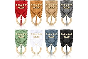 Hoolerry 8 Pcs Crochet Hanging Dish Towel Holders via Online Shopping