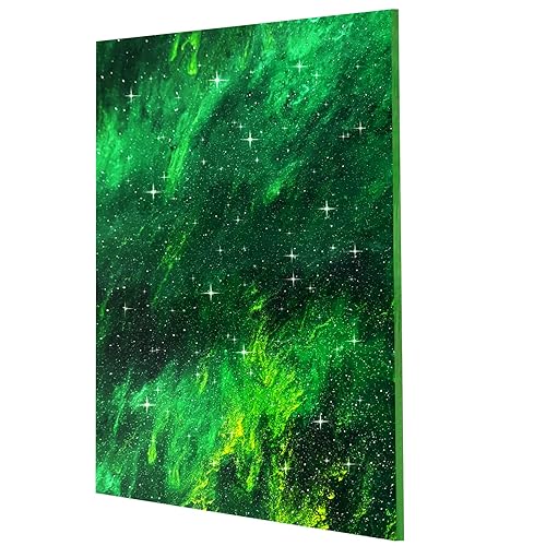 Hoja acrílica nacarada con purpurina para corte láser de 12 x 8 pulgadas, hoja de plástico perlado con ondas de agua brillante de 18 de grosor,