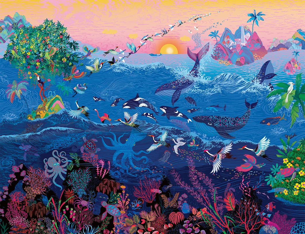 Nathan 87313 Puzzle 2000 pezzi Meraviglie dell'Oceano Peggy Nille - Adulti e bambini dai 14 anni - Puzzle di alta qualità