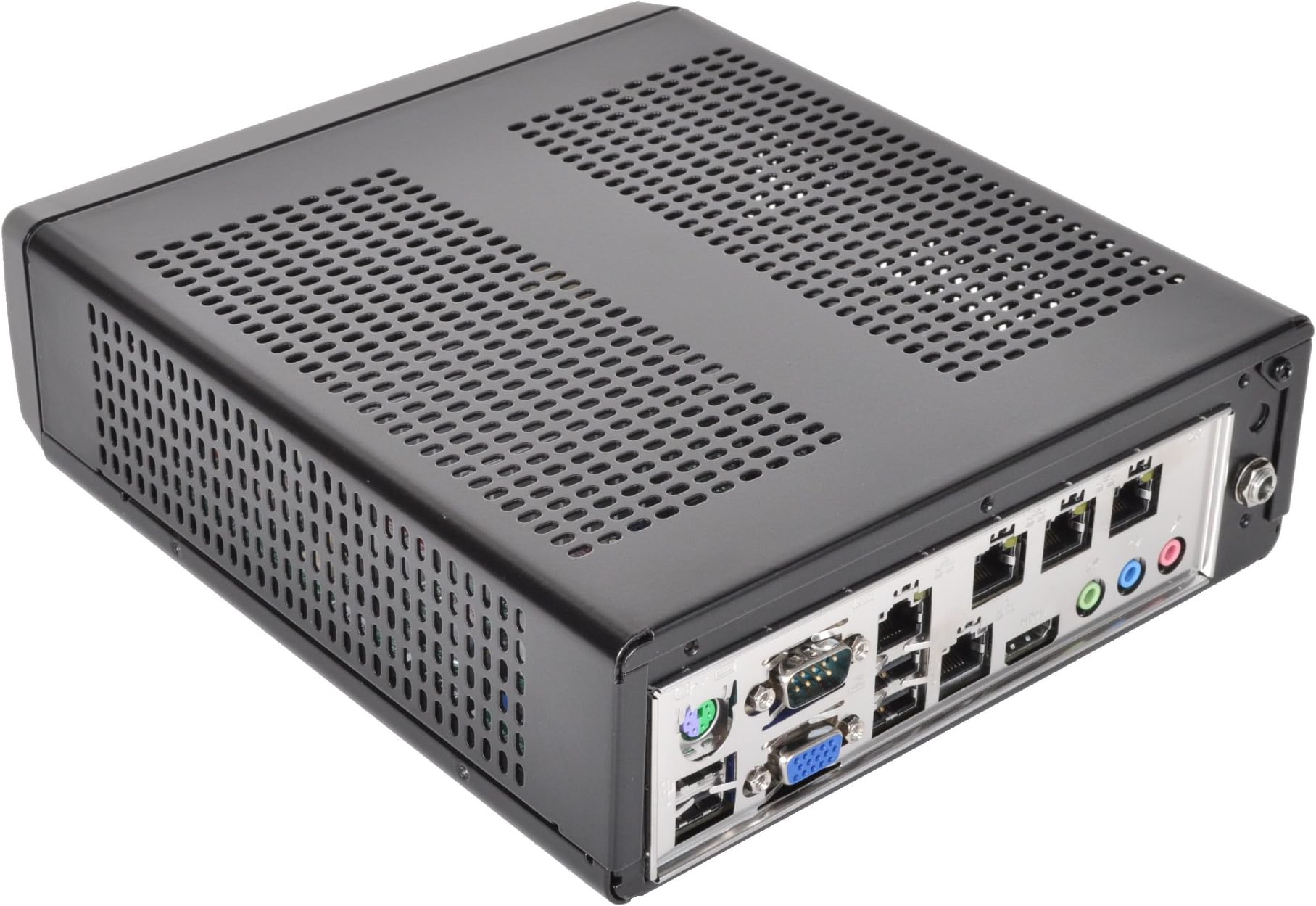 Mo-Co-So Barebones Mini ITX Router, Firewall, Network Traffic Monitor/Sniffer with 2Gb DDR3 RAM, 1.8Ghz Dual Core Atom 2550 CPU, 5x Gbe LAN Jacks, PicoPSU-80, and AC to DC Power Supply Ideal for use with pfSense 2.x 32 or 64 Bit Versions Also compatible with m0n0wall, Smoothwall, and Others