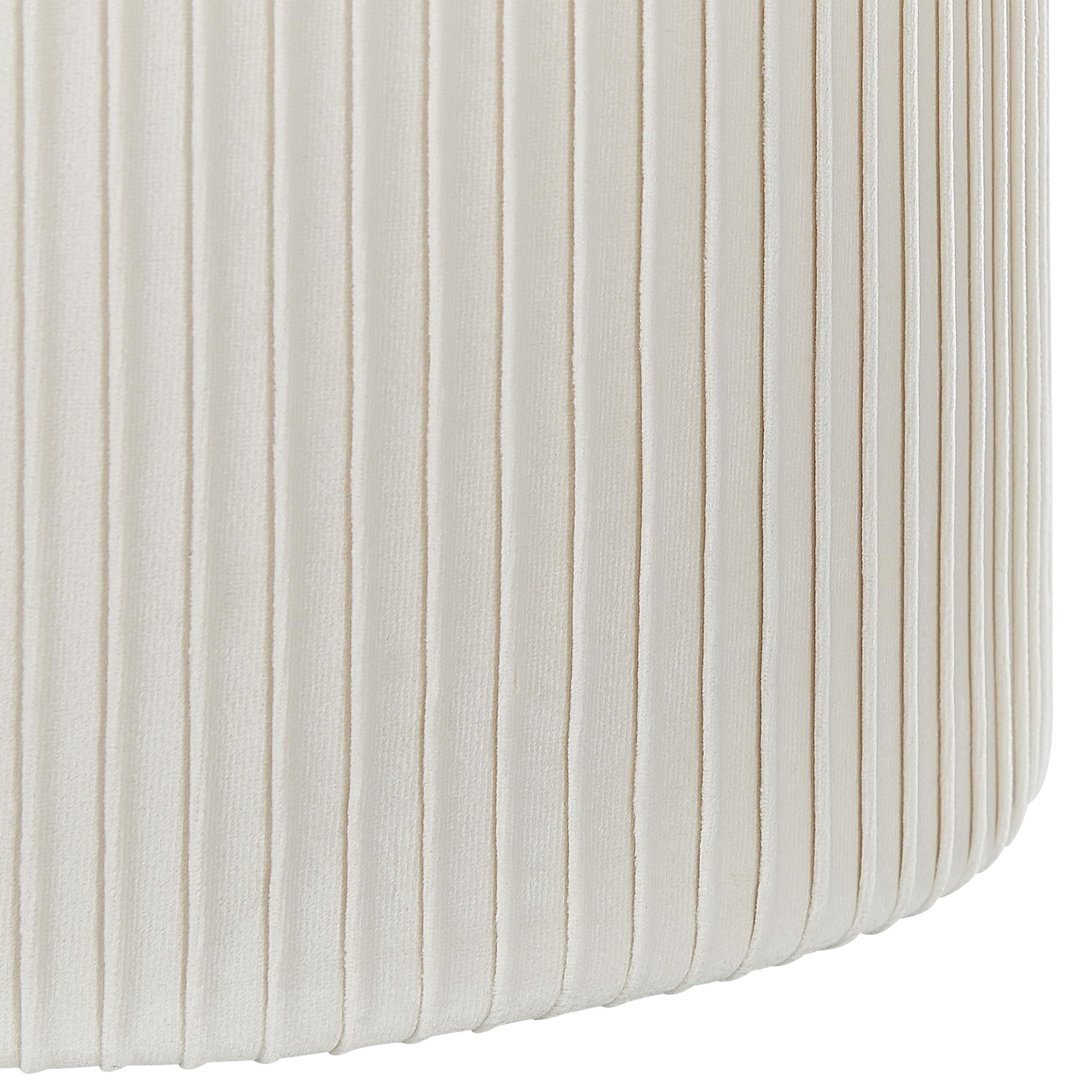 Pouf mit Stauraum rund Samtstoff weiß 2er Set Sitzhocker Glamour Camdenton