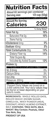 Chef's Quality Bolsa de granola crujiente de 10 libras