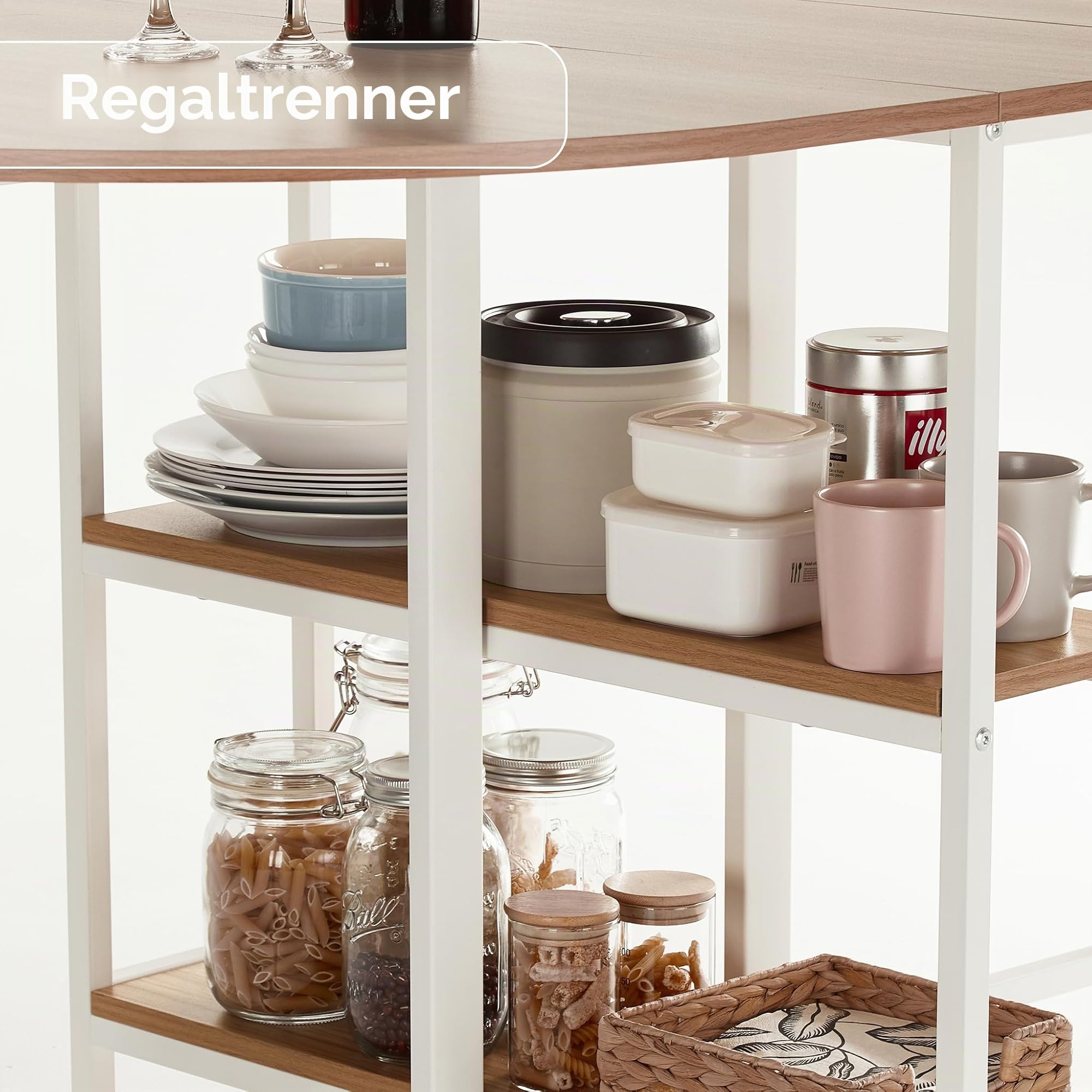 Mondeer Klappbarer Esstisch, Küchentisch für Kleine Räume | Ausklappbare,Küche,Esszimmer,Wohnzimmer,2-4 Personen