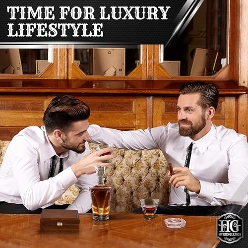Miniatura 39 de Juego de decantador de whisky para hombres con 4 vasos, bourbon, ron, whisky, juegos de decantadores transparentes – Regalos de whisky para hombres